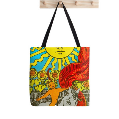 Geantă tote cu imprimeu Arcanele majore ale tarotului pentru femei, geantă pentru cumpărături Harajuku, geantă de umăr pentru femei, geantă de pânză