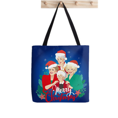 2021. gada pircēja zelta meiteņu raksts Apdrukāta soma sievietēm Harajuku pircēja rokassomu meitene plecu iepirkumu soma Lady Canvas Bag