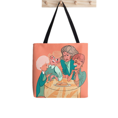 2021. gada pircēja zelta meiteņu raksts Apdrukāta soma sievietēm Harajuku pircēja rokassomu meitene plecu iepirkumu soma Lady Canvas Bag