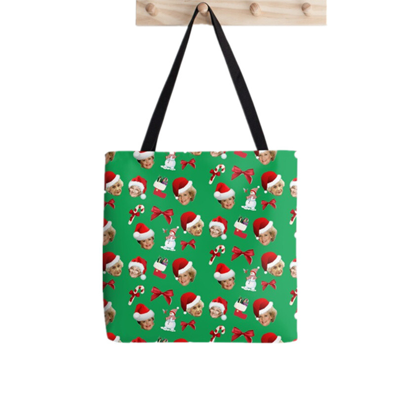 2021. gada pircēja zelta meiteņu raksts Apdrukāta soma sievietēm Harajuku pircēja rokassomu meitene plecu iepirkumu soma Lady Canvas Bag