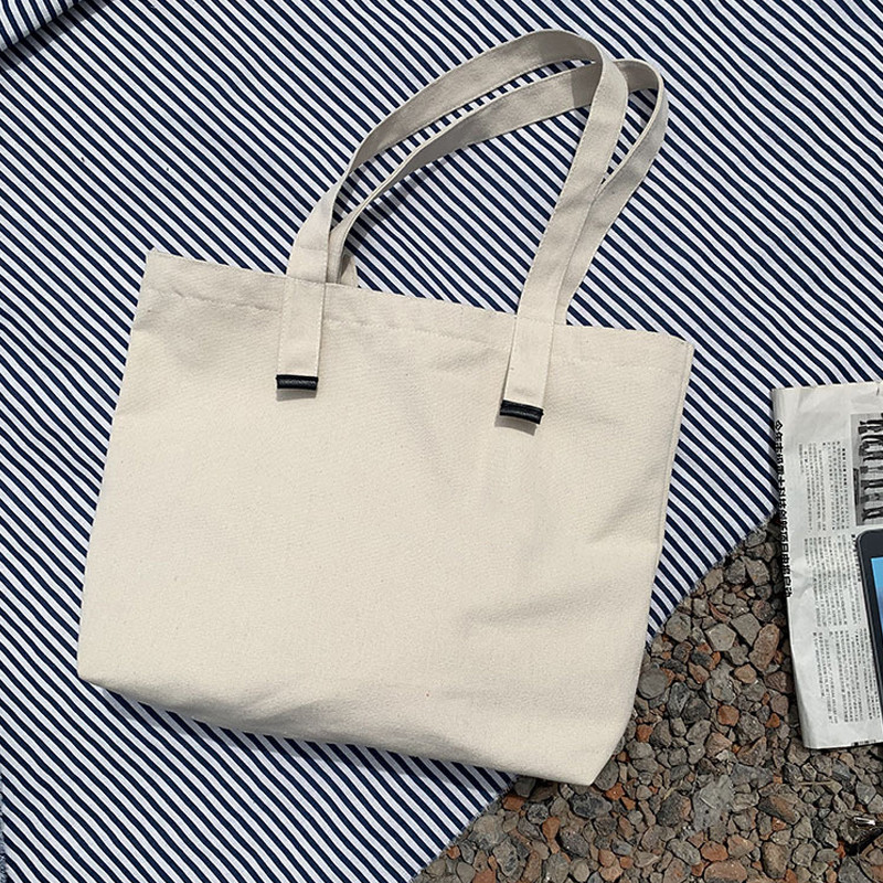 Vászontáska Pamut Egyszerű divat Női válltáskák Gombok vásárlói táskák Lányok koreai egyszínű Life alkalmi kézitáska
