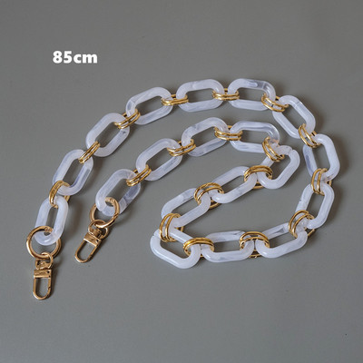 Naujos mados moters rankinės aksesuarų dalys baltos spalvos akrilo dervos grandinės prabangus leopardo dirželis, moteriškas ant pečių, mielos sankabos grandinės