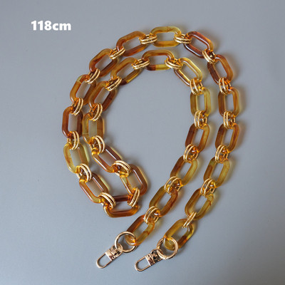 Naujos mados moters rankinės aksesuarų dalys baltos spalvos akrilo dervos grandinės prabangus leopardo dirželis, moteriškas ant pečių, mielos sankabos grandinės