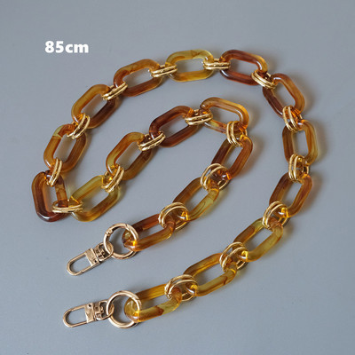 Naujos mados moters rankinės aksesuarų dalys baltos spalvos akrilo dervos grandinės prabangus leopardo dirželis, moteriškas ant pečių, mielos sankabos grandinės