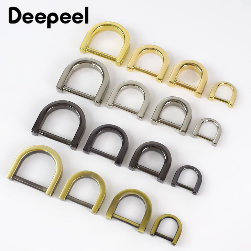 4/10 vnt 10/12/15/20 mm Nuimamas D žiedas Metalinis krepšio sagtys Rankinės dirželiai Krepšiai Grandininis užsegimas Kabliukas Sraigtas „Pasidaryk pats“ kuprinės pakabos priedas