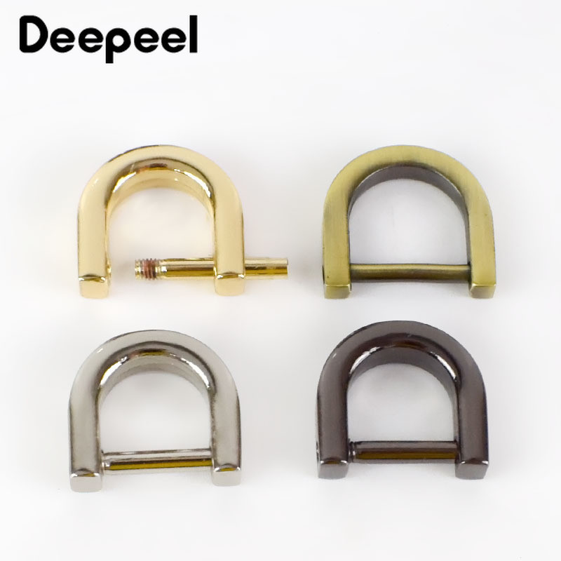 4/10 vnt 10/12/15/20 mm Nuimamas D žiedas Metalinis krepšio sagtys Rankinės dirželiai Krepšiai Grandininis užsegimas Kabliukas Sraigtas „Pasidaryk pats“ kuprinės pakabos priedas