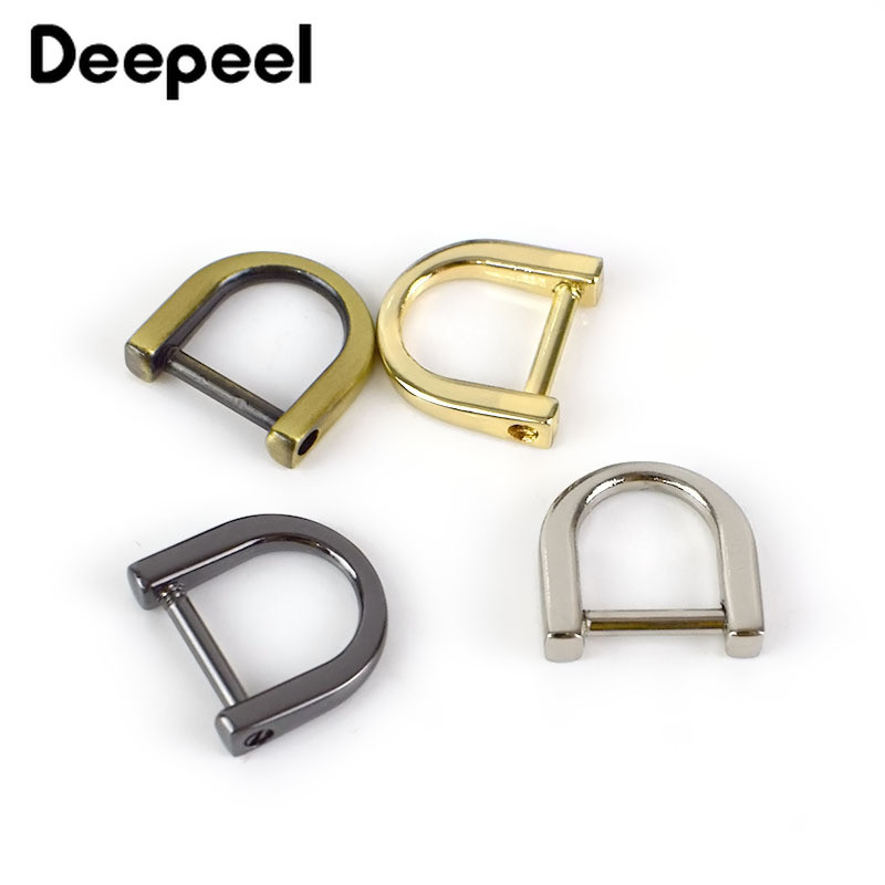 4/10 vnt 10/12/15/20 mm Nuimamas D žiedas Metalinis krepšio sagtys Rankinės dirželiai Krepšiai Grandininis užsegimas Kabliukas Sraigtas „Pasidaryk pats“ kuprinės pakabos priedas
