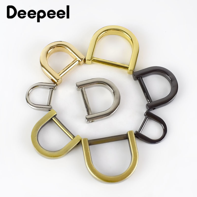 4/10 vnt 10/12/15/20 mm Nuimamas D žiedas Metalinis krepšio sagtys Rankinės dirželiai Krepšiai Grandininis užsegimas Kabliukas Sraigtas „Pasidaryk pats“ kuprinės pakabos priedas