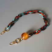 Sieviešu akrila plecu somas siksna Sveķu ķēde Krāsa Šika vienkrāsaina vai jaukta krāsa Tālruņa korpusa ķēde Messenger rokassomas josta