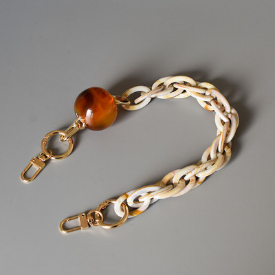 Sieviešu akrila plecu somas siksna Sveķu ķēde Krāsa Šika vienkrāsaina vai jaukta krāsa Tālruņa korpusa ķēde Messenger rokassomas josta