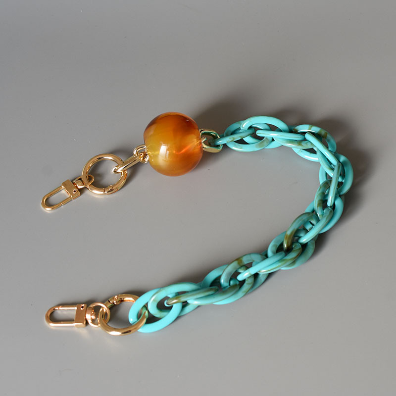 Sieviešu akrila plecu somas siksna Sveķu ķēde Krāsa Šika vienkrāsaina vai jaukta krāsa Tālruņa korpusa ķēde Messenger rokassomas josta