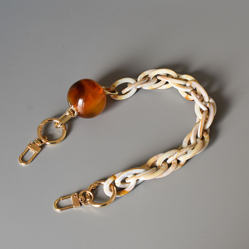 Sieviešu akrila plecu somas siksna Sveķu ķēde Krāsa Šika vienkrāsaina vai jaukta krāsa Tālruņa korpusa ķēde Messenger rokassomas josta