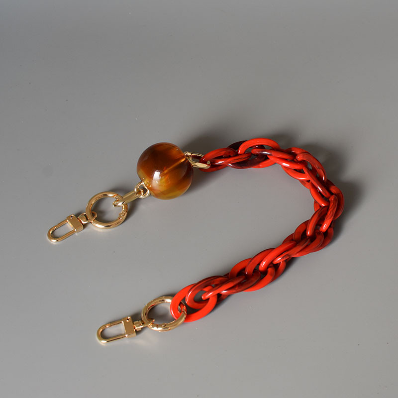 Sieviešu akrila plecu somas siksna Sveķu ķēde Krāsa Šika vienkrāsaina vai jaukta krāsa Tālruņa korpusa ķēde Messenger rokassomas josta