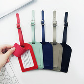Madinga vienspalvė PU odos bagažo etiketė lagaminas krepšys vardas asmens tapatybės kortelės adreso laikiklis nešiojamasis žymeklis rankinė žyma kelionės reikmenys