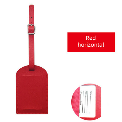 Madinga vienspalvė PU odos bagažo etiketė lagaminas krepšys vardas asmens tapatybės kortelės adreso laikiklis nešiojamasis žymeklis rankinė žyma kelionės reikmenys