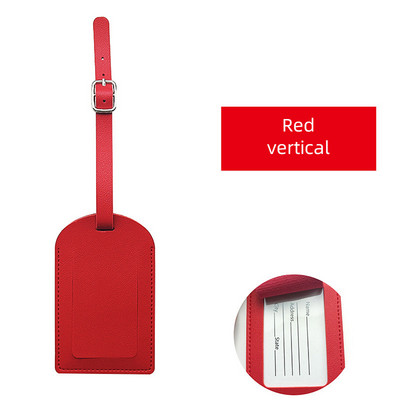 Madinga vienspalvė PU odos bagažo etiketė lagaminas krepšys vardas asmens tapatybės kortelės adreso laikiklis nešiojamasis žymeklis rankinė žyma kelionės reikmenys