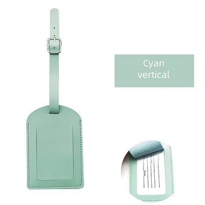 Madinga vienspalvė PU odos bagažo etiketė lagaminas krepšys vardas asmens tapatybės kortelės adreso laikiklis nešiojamasis žymeklis rankinė žyma kelionės reikmenys
