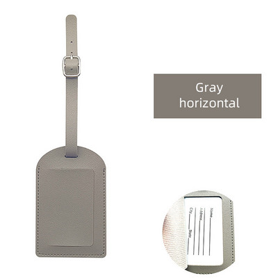 Madinga vienspalvė PU odos bagažo etiketė lagaminas krepšys vardas asmens tapatybės kortelės adreso laikiklis nešiojamasis žymeklis rankinė žyma kelionės reikmenys