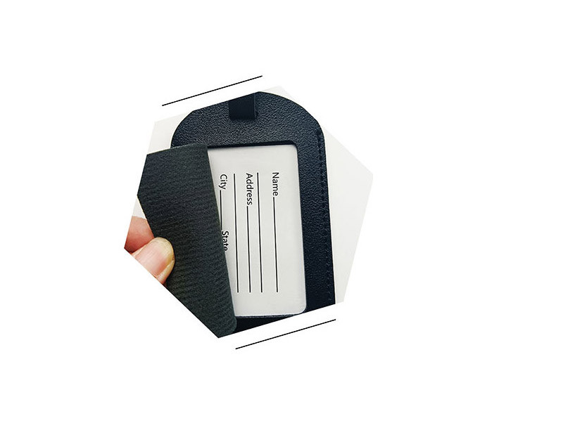 Madinga vienspalvė PU odos bagažo etiketė lagaminas krepšys vardas asmens tapatybės kortelės adreso laikiklis nešiojamasis žymeklis rankinė žyma kelionės reikmenys