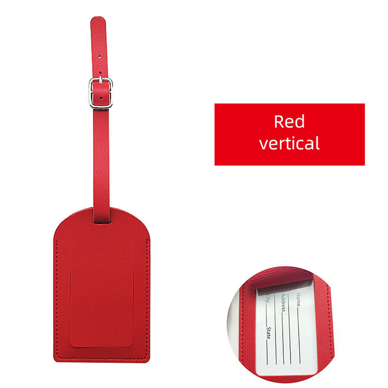 Madinga vienspalvė PU odos bagažo etiketė lagaminas krepšys vardas asmens tapatybės kortelės adreso laikiklis nešiojamasis žymeklis rankinė žyma kelionės reikmenys
