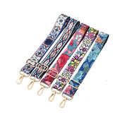 Gėlių nailono diržo rankinės petnešėlės moterims per petį rankinės Reguliuojamas platus dirželis Rainbow rankinės dalies priedai