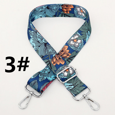 Gėlių nailono diržo rankinės petnešėlės moterims per petį rankinės Reguliuojamas platus dirželis Rainbow rankinės dalies priedai