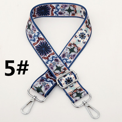 Gėlių nailono diržo rankinės petnešėlės moterims per petį rankinės Reguliuojamas platus dirželis Rainbow rankinės dalies priedai