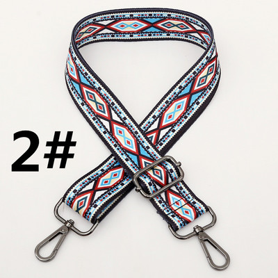 Gėlių nailono diržo rankinės petnešėlės moterims per petį rankinės Reguliuojamas platus dirželis Rainbow rankinės dalies priedai