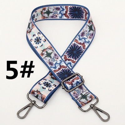 Gėlių nailono diržo rankinės petnešėlės moterims per petį rankinės Reguliuojamas platus dirželis Rainbow rankinės dalies priedai