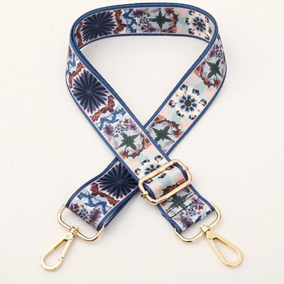 Gėlių nailono diržo rankinės petnešėlės moterims per petį rankinės Reguliuojamas platus dirželis Rainbow rankinės dalies priedai