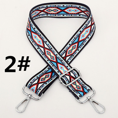 Gėlių nailono diržo rankinės petnešėlės moterims per petį rankinės Reguliuojamas platus dirželis Rainbow rankinės dalies priedai