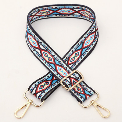 Gėlių nailono diržo rankinės petnešėlės moterims per petį rankinės Reguliuojamas platus dirželis Rainbow rankinės dalies priedai