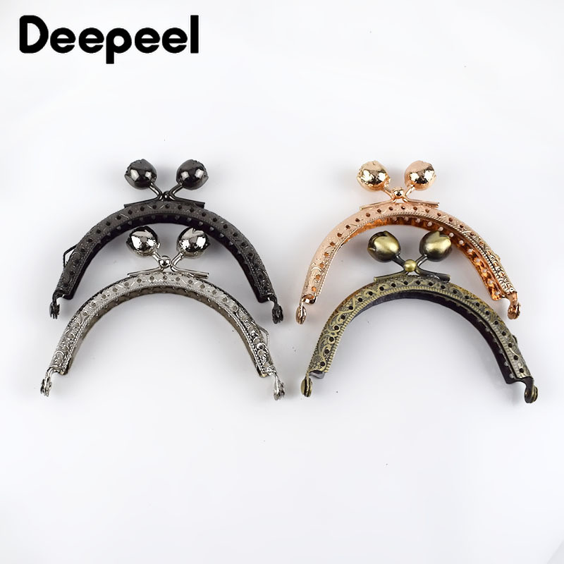 1/2/5 vnt Deepeel 8,5 cm metalinio rėmo piniginė Siuvimo laikikliai Rožinė sagtis Rankena Monetos Krepšiai Bučinys Užsegimas Rankinė Aparatūros priedai