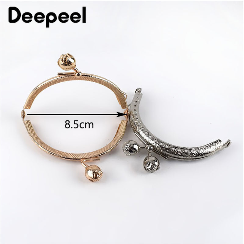 1/2/5 vnt Deepeel 8,5 cm metalinio rėmo piniginė Siuvimo laikikliai Rožinė sagtis Rankena Monetos Krepšiai Bučinys Užsegimas Rankinė Aparatūros priedai
