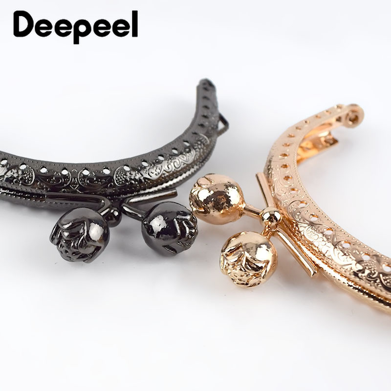 1/2/5 vnt Deepeel 8,5 cm metalinio rėmo piniginė Siuvimo laikikliai Rožinė sagtis Rankena Monetos Krepšiai Bučinys Užsegimas Rankinė Aparatūros priedai