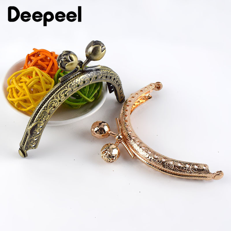 1/2/5 vnt Deepeel 8,5 cm metalinio rėmo piniginė Siuvimo laikikliai Rožinė sagtis Rankena Monetos Krepšiai Bučinys Užsegimas Rankinė Aparatūros priedai