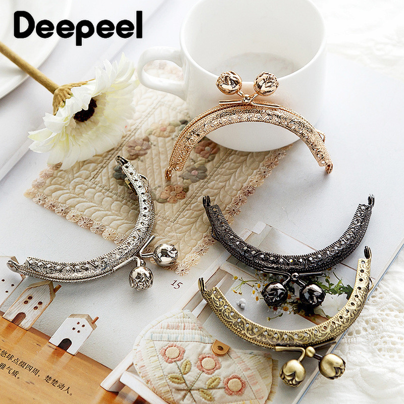 1/2/5 vnt Deepeel 8,5 cm metalinio rėmo piniginė Siuvimo laikikliai Rožinė sagtis Rankena Monetos Krepšiai Bučinys Užsegimas Rankinė Aparatūros priedai