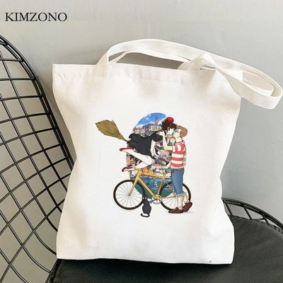 Kiki Delivery Service iepirkumu soma atkārtoti lietojama iepirkšanās pircēju audekls eko iepirkumu soma bolsa compra string sac tissu