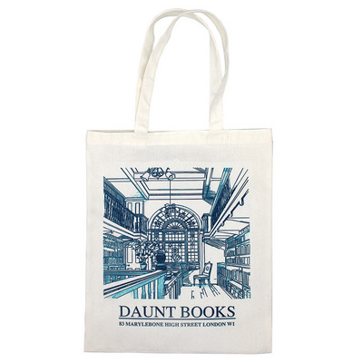 Dámske plátené tašky London Daunt Books, 34*41 cm, kabelka SHAKESPEARE, denné nakupovanie, študentská knižná taška, bavlnené cestovné kabelky