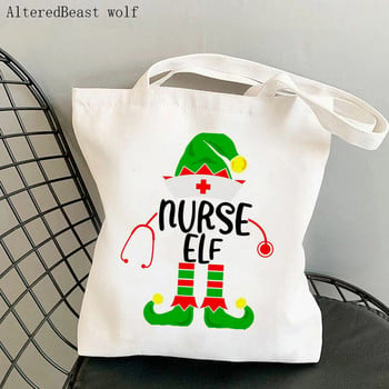 Γυναικεία τσάντα Shopper Nursing Essentials Τυπωμένη τσάντα Harajuku Nurse Shopping Canvas Shopper Τσάντα για κορίτσι Τσάντα Tote Shoulder Lady Bag