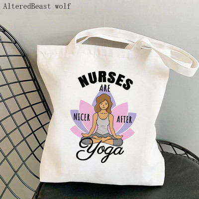 Moterų pirkinių krepšys Slaugos reikmenys Spausdintas krepšys Harajuku Seselė Pirkinių Drobė Pirkėjų krepšys mergaičių rankinė Nešiojamas pečių moteriškas krepšys