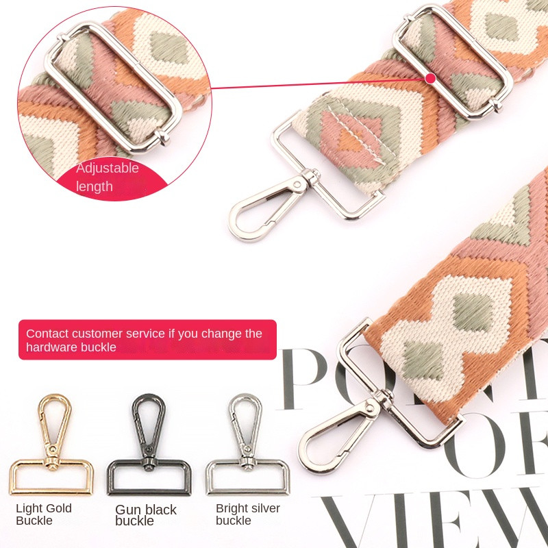 Rankinė su moteriška spalva Elegantiškas mados platus pečių krepšys su priedais Reguliuojamas diržas „pasidaryk pats“ pečių krepšio priedai