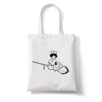 Naiste ostukott Kiki kohaletoimetamisteenus Totoro Studio Anime suur käekott Lõuendist kott Ostekott Multifilmi kandekott Õlakotid