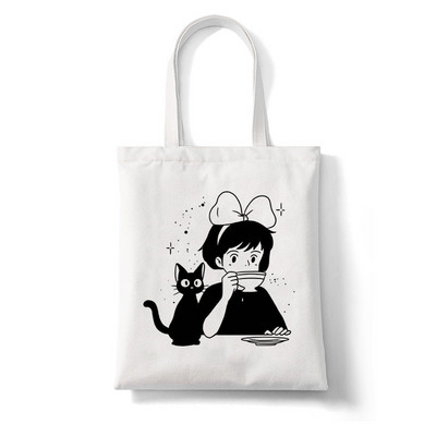 Naiste ostukott Kiki kohaletoimetamisteenus Totoro Studio Anime suur käekott Lõuendist kott Ostekott Multifilmi kandekott Õlakotid