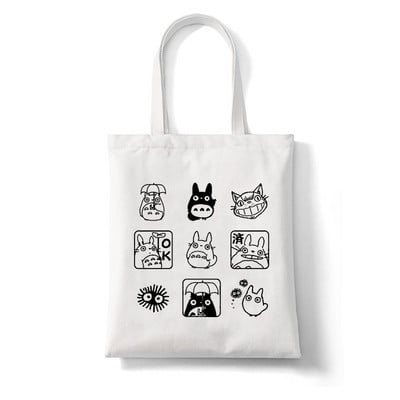 Naiste ostukott Kiki kohaletoimetamisteenus Totoro Studio Anime suur käekott Lõuendist kott Ostekott Multifilmi kandekott Õlakotid