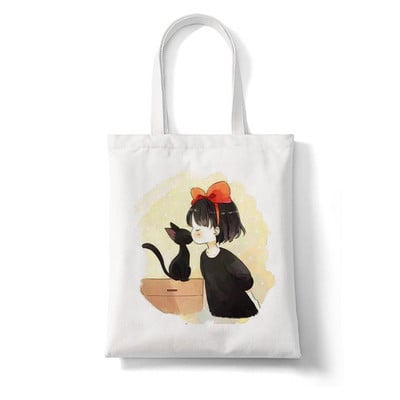 Naiste ostukott Kiki kohaletoimetamisteenus Totoro Studio Anime suur käekott Lõuendist kott Ostekott Multifilmi kandekott Õlakotid