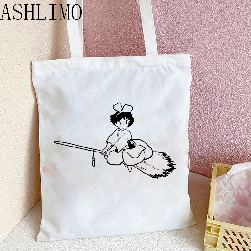 Naiste ostukott Kiki kohaletoimetamisteenus Totoro Studio Anime suur käekott Lõuendist kott Ostekott Multifilmi kandekott Õlakotid