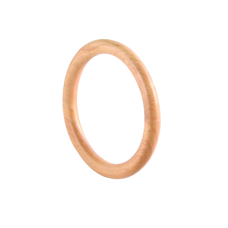 Apvalus rankų darbo natūralaus medinio rankenos rankenos pakaitalas, skirtas pasidaryk pats gaminti piniginės rankinės apskritos rankenos krepšių priedai