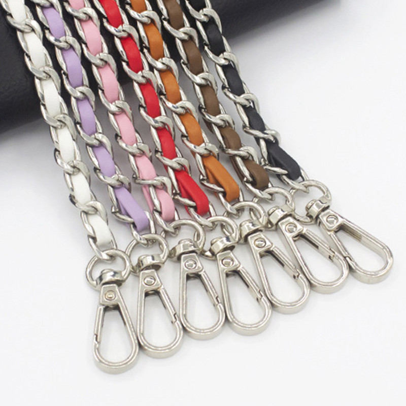 Női kézitáska lánc válltáska pánt fém lánc fonott táska lánc kerek golyós lánc textúra állítható táska fogantyú sima pánt