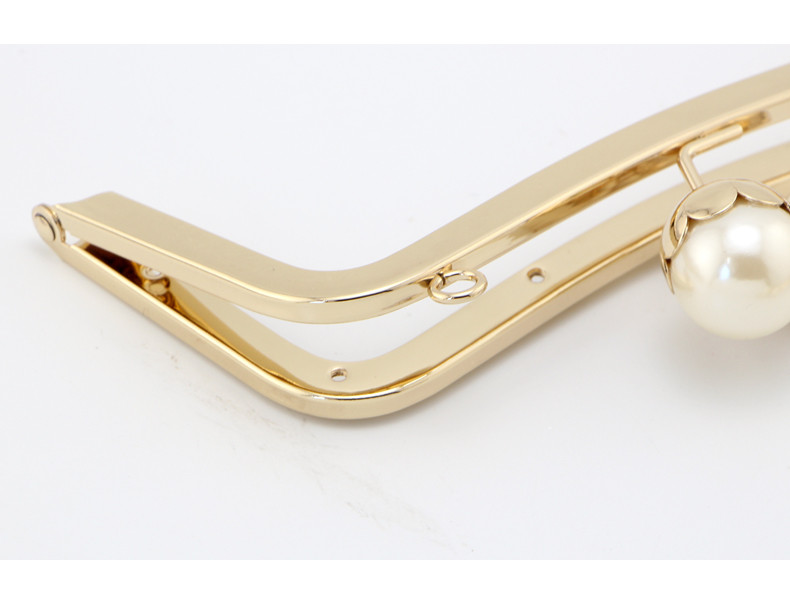 K688 Închizător cu cap de floare de lotus încântător, 20 cm, auriu, DIY, lucrat manual, cu șurub, cadru metalic pătrat